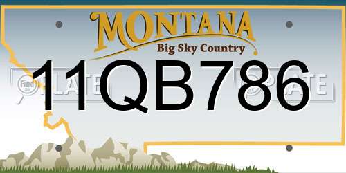 11QB786 Montana License Plate