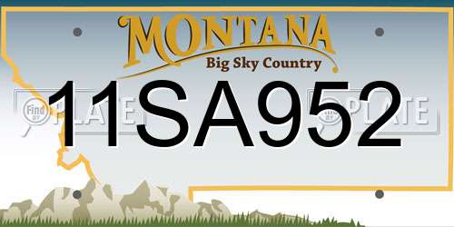 11SA952 Montana License Plate