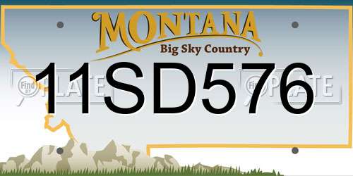 11SD576 Montana License Plate