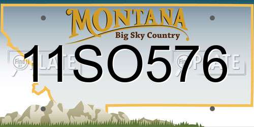 11SO576 Montana License Plate