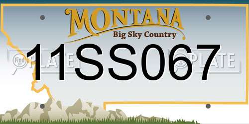 11SS067 Montana License Plate