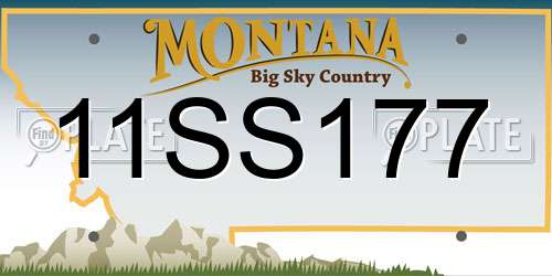 11SS177 Montana License Plate