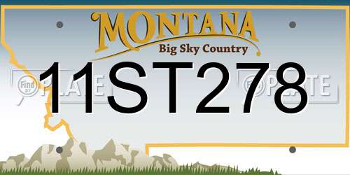 11ST278 Montana License Plate