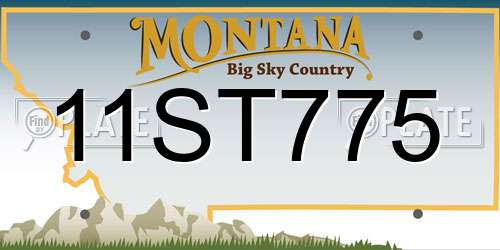 11ST775 Montana License Plate