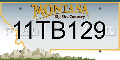 11TB129 Montana License Plate