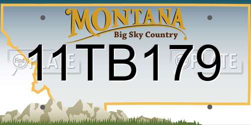 11TB179 Montana License Plate