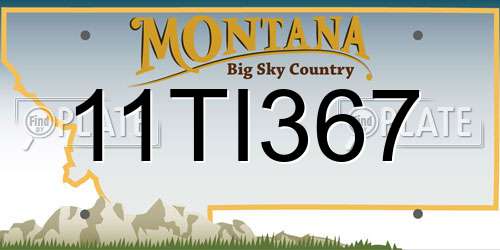 11TI367 Montana License Plate