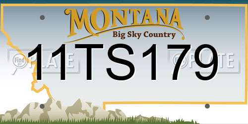 11TS179 Montana License Plate