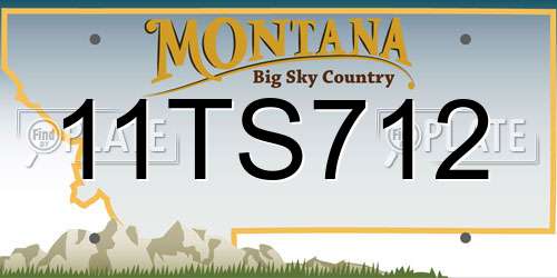 11TS712 Montana License Plate