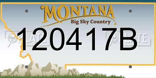 120417B Montana License Plate