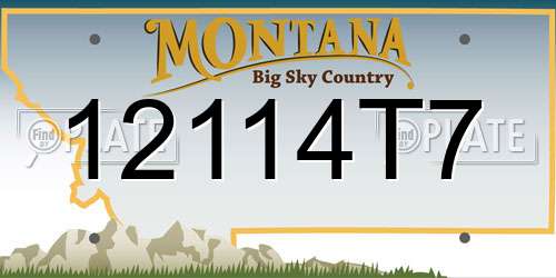 12114T7 Montana License Plate