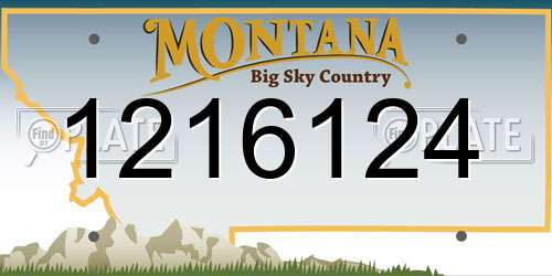 1216124 Montana License Plate