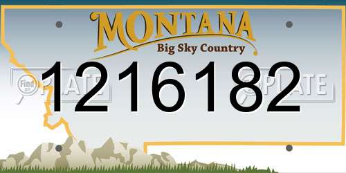 1216182 Montana License Plate