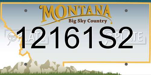 12161S2 Montana License Plate