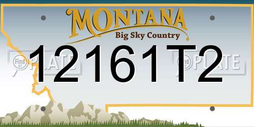 12161T2 Montana License Plate