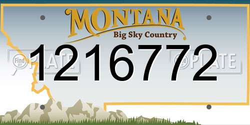 1216772 Montana License Plate