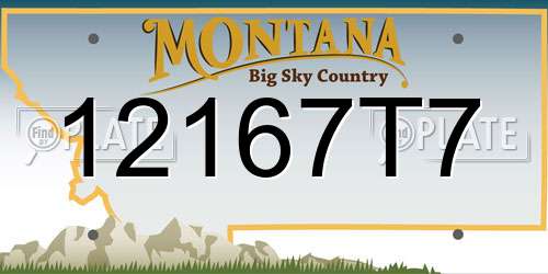 12167T7 Montana License Plate