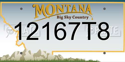12167T8 Montana License Plate