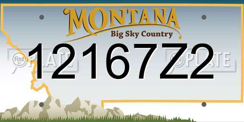 12167Z2 Montana License Plate