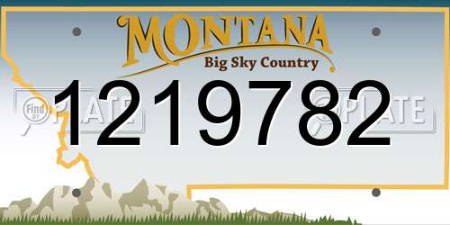 1219782 Montana License Plate