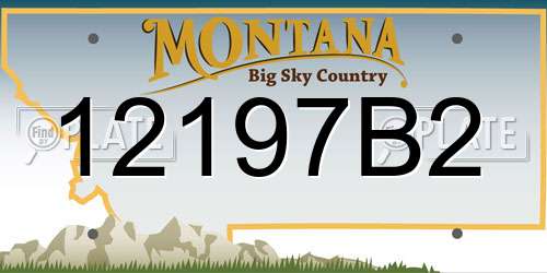 12197B2 Montana License Plate