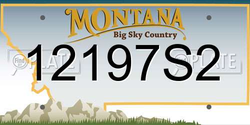 12197S2 Montana License Plate