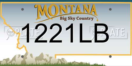 1221LB Montana License Plate