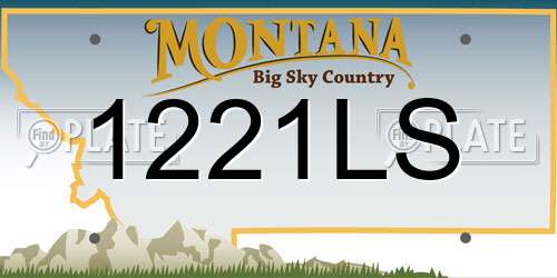 1221LS Montana License Plate