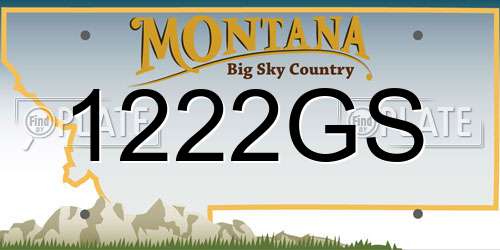 1222GS Montana License Plate
