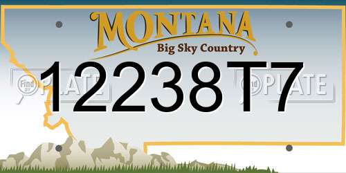 12238T7 Montana License Plate