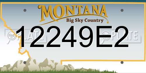 12249E2 Montana License Plate