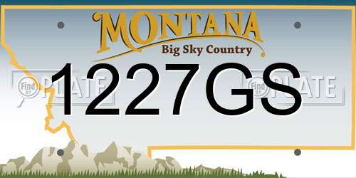 1227GS Montana License Plate