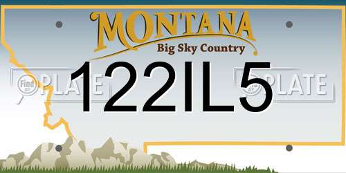 122IL5 Montana License Plate