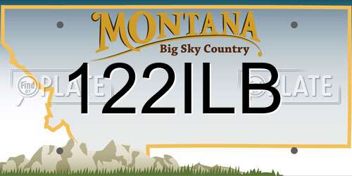 122ILB Montana License Plate