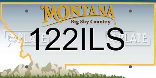 122ILS Montana License Plate