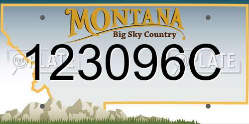 123096C Montana License Plate