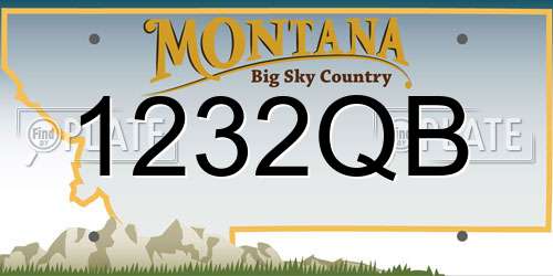 1232QB Montana License Plate
