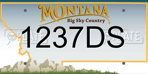 1237DS Montana License Plate
