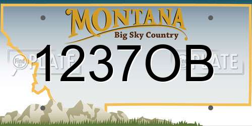 1237OB Montana License Plate