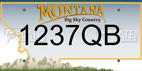 1237QB Montana License Plate