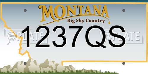 1237QS Montana License Plate