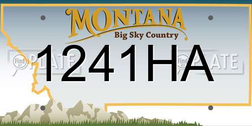 1241HA Montana License Plate
