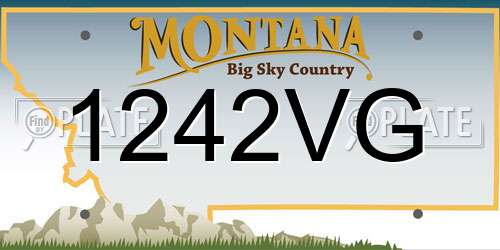 1242VG Montana License Plate