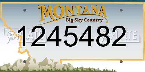 1245482 Montana License Plate
