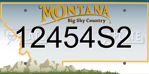 12454S2 Montana License Plate