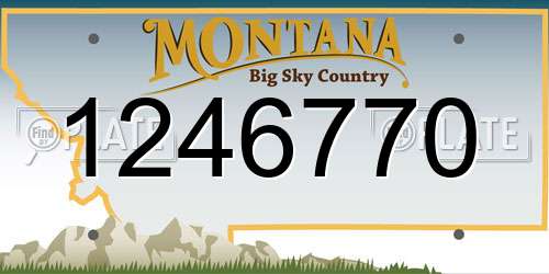 1246770 Montana License Plate