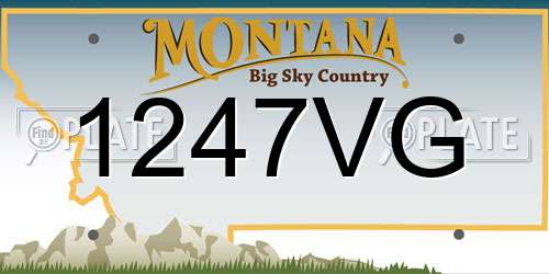 1247VG Montana License Plate