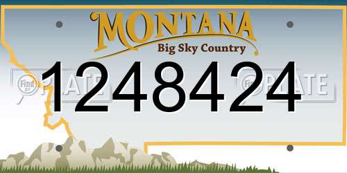 1248424 Montana License Plate