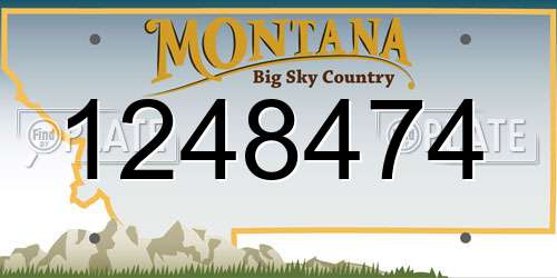 1248474 Montana License Plate