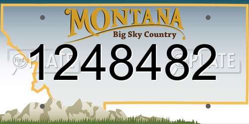 1248482 Montana License Plate
